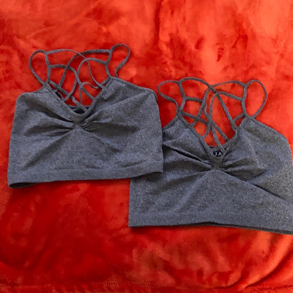 Bundle Aqua Bralettes 2 Crisscross Straps